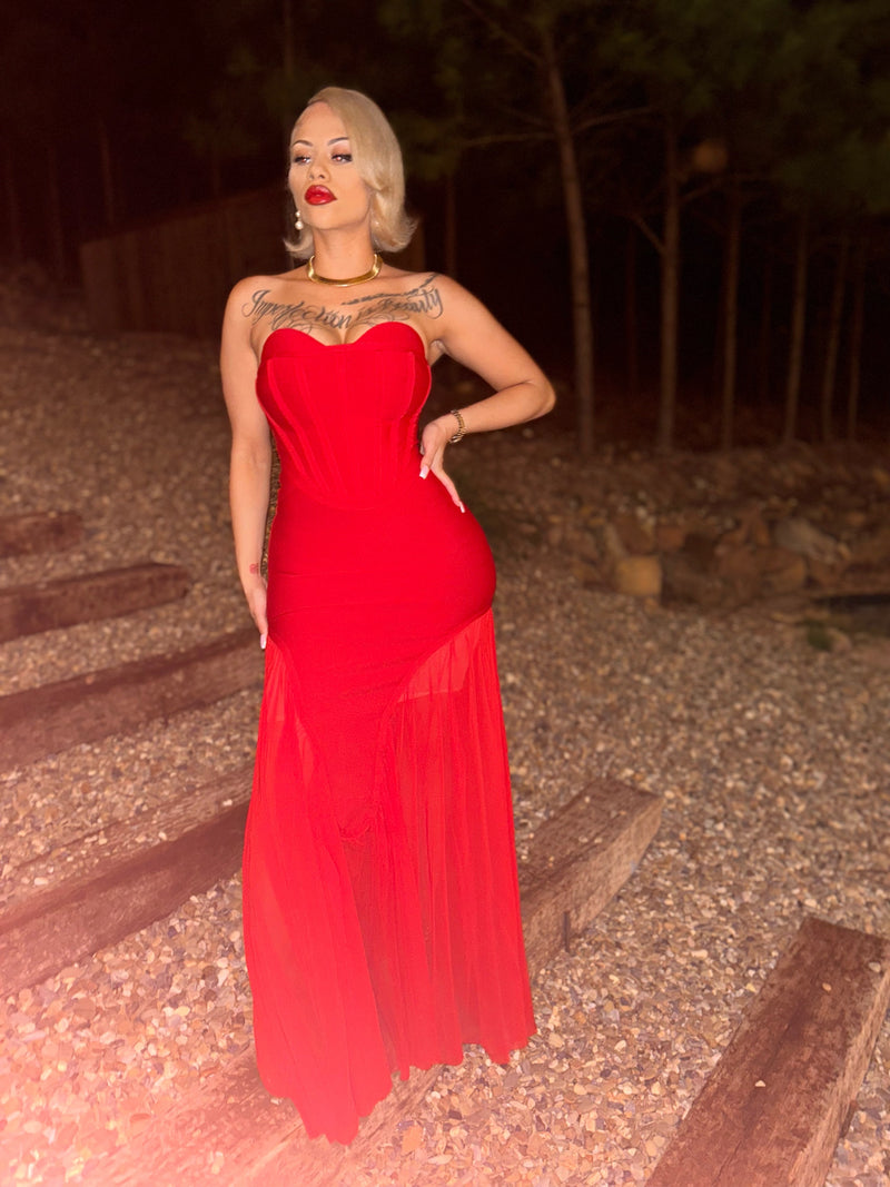 Formal red dress